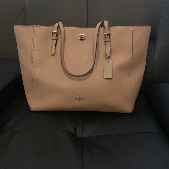 Coach Handbags - Stone Coach Turnlock Tote
